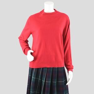 Vintage Sag Harbor Red Mockneck Sweater Women's Large